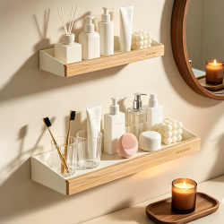 Metal & Wooden Shelf 40 cm